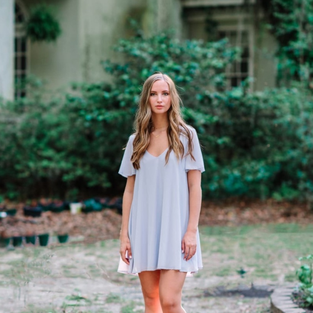 NWOT Lilac Flowy Sleeve Dress